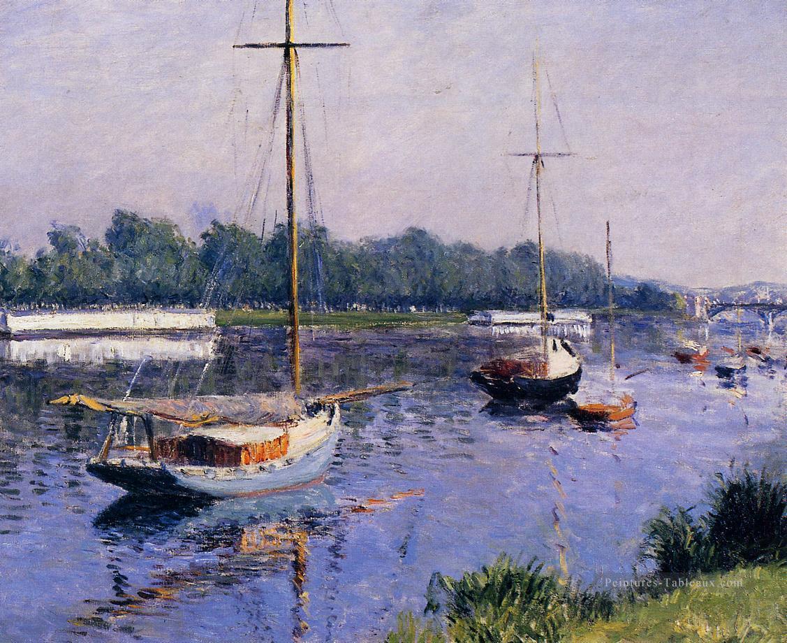 Le bassin d’Argenteuil paysage marin Gustave Caillebotte Peintures à l'huile